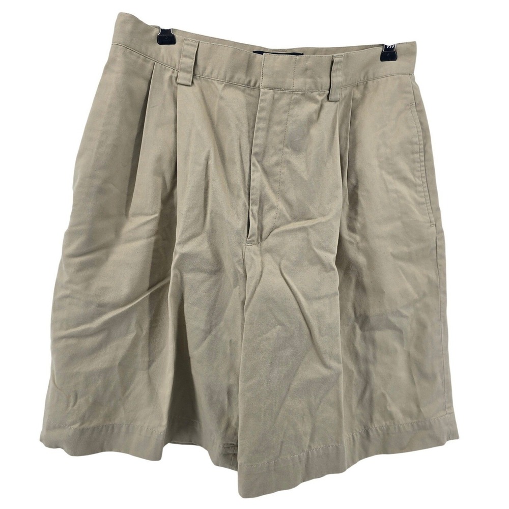 Ralph Lauren Polo Golf Shorts Womens 10 Khaki Tan Pleated Chino Cotton High Rise